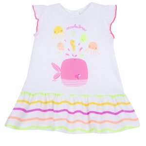 Prendisole CHICCO per neonata con canotta – tema balenottera rosa