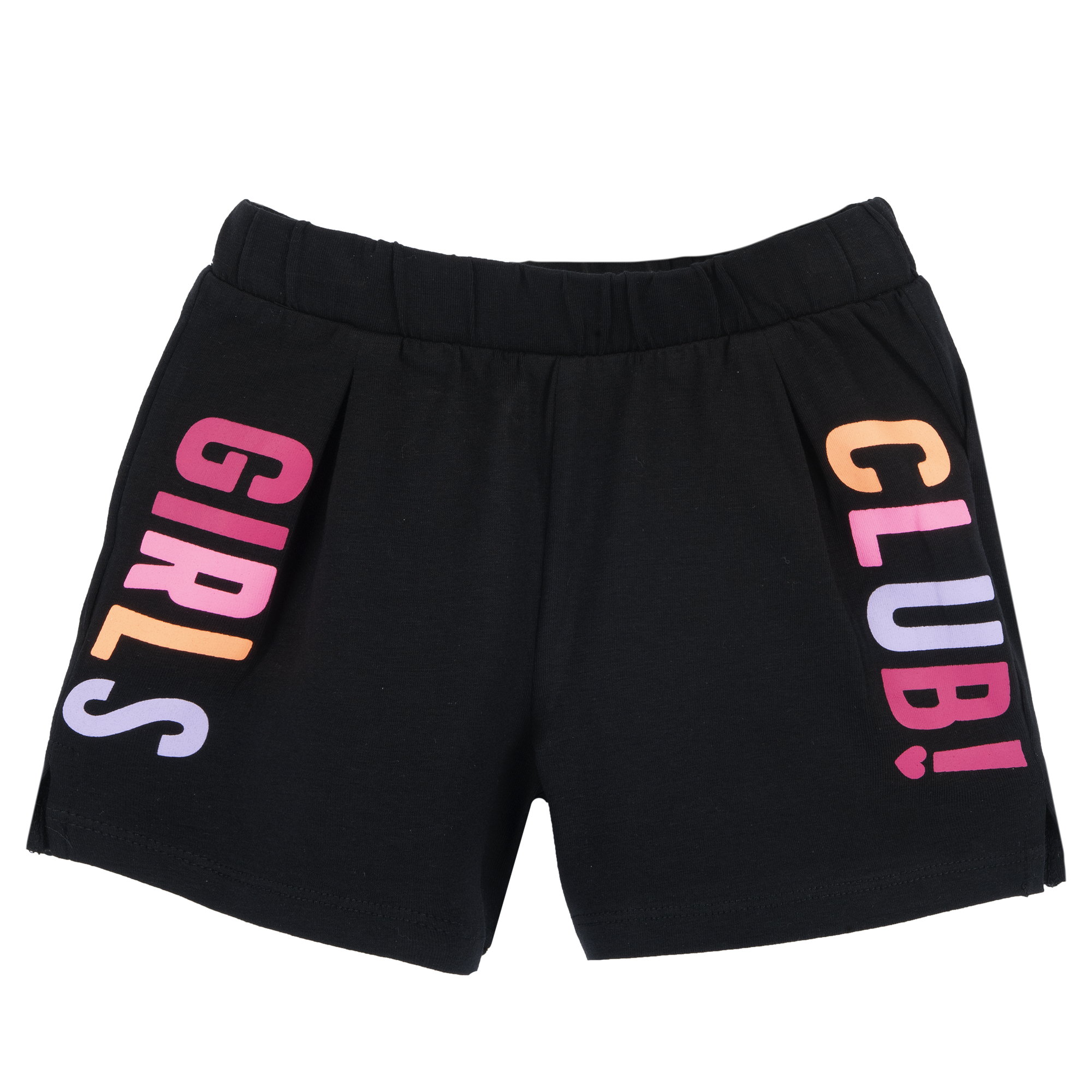 Pantaloncino CHICCO in cotone color nero con scritta multicolore GIRLS CLUB - immagine 3