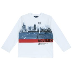 T-shirt manica lunga CHICCO, 100% cotone color bianco, linea Happy Price