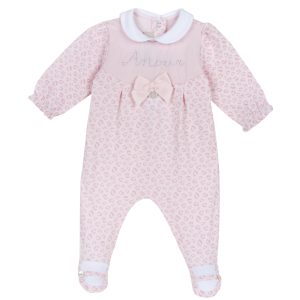 Tutina pigiamino CHICCO per neonata rosa con fantasia animalier e corpino in tulle