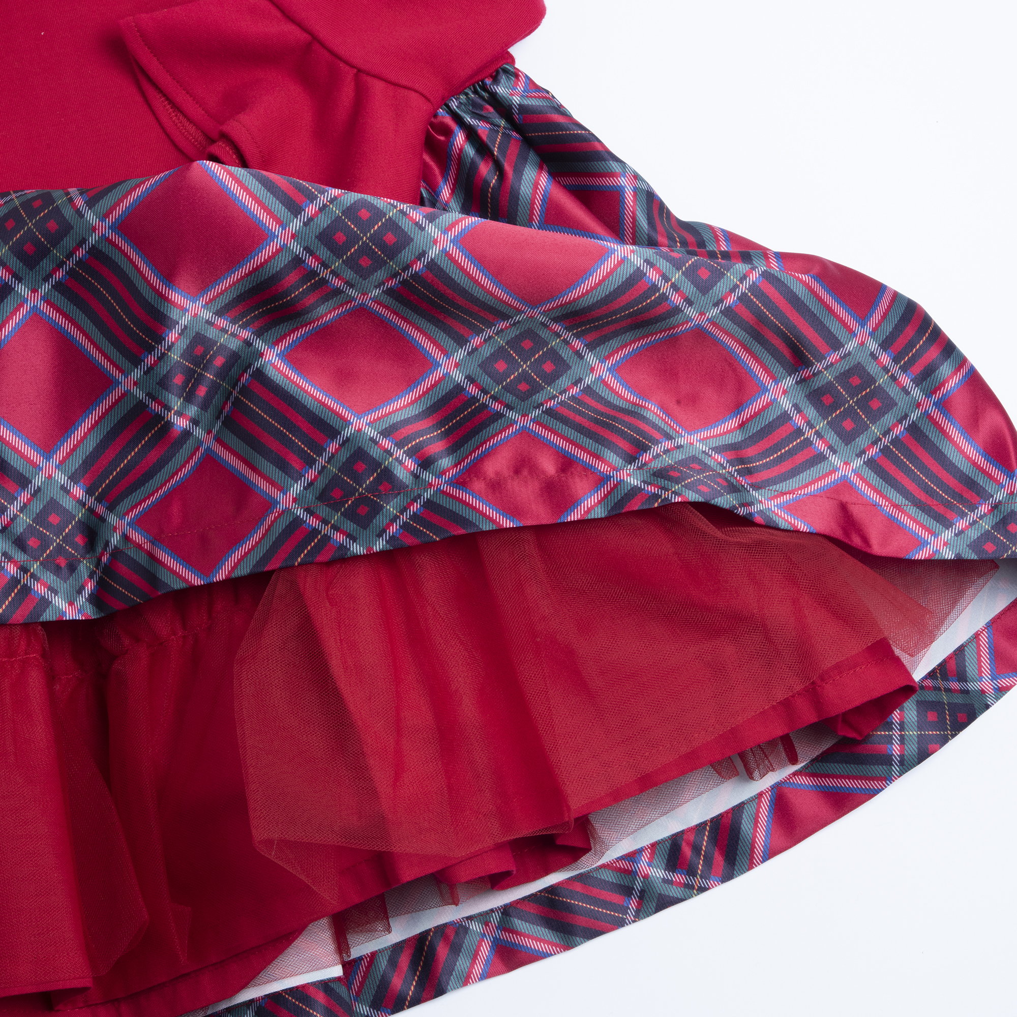 Abito CHICCO NATALE per bambina color rosso e scozzese - immagine 4