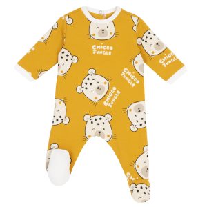 Tutina CHICCO in caldo cotone per neonato color ocra –  tema giungla