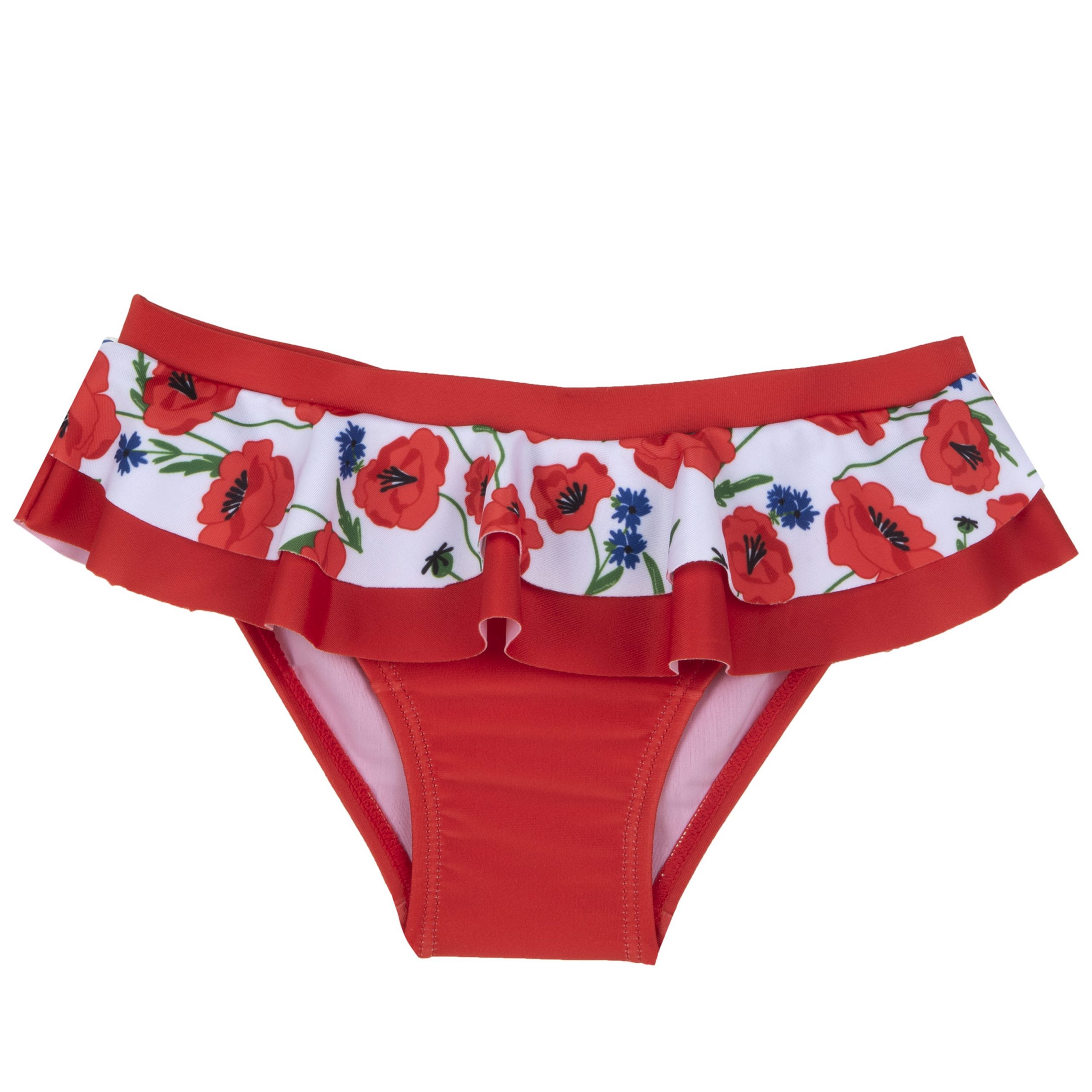 Tuta CHICCO in cotone estiva con pantaloncino tema papaveri rossi - immagine 3