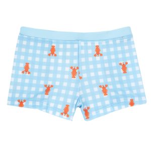 Costume mare boxer CHICCO per bambino fantasia granchietti su scozzese azzurro