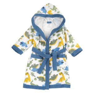 Accappatoio bimbo CHICCO color bianco con dinosauri colorati