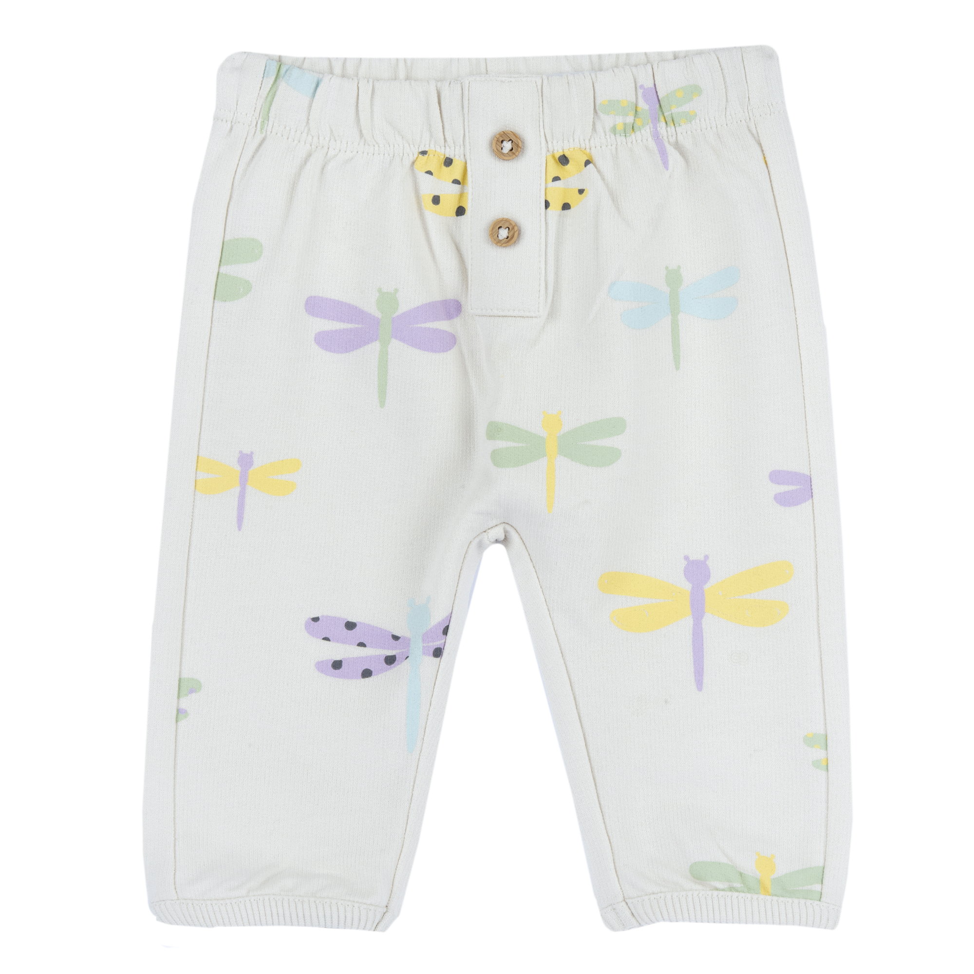 Completo 2 pezzi CHICCO primaverile con felpa lilla e pantaloncino panna con libellule colorate - immagine 4