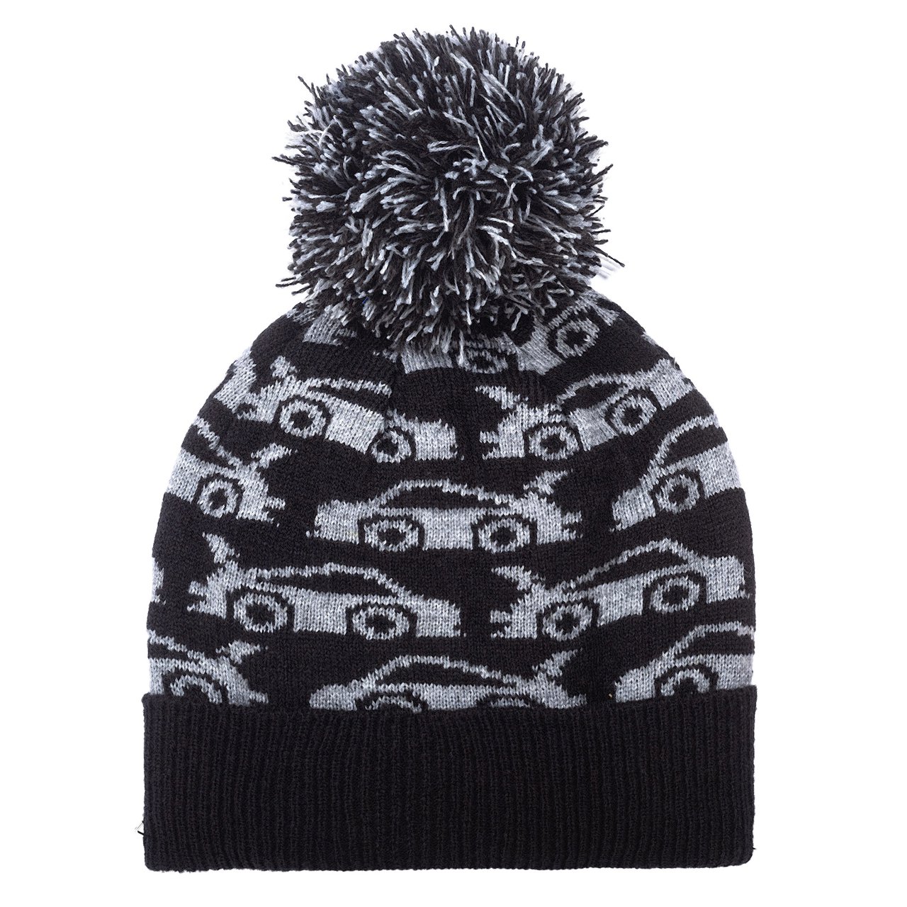 Cappellino CHICCO bambino modello cuffietta con ponpom design macchinine