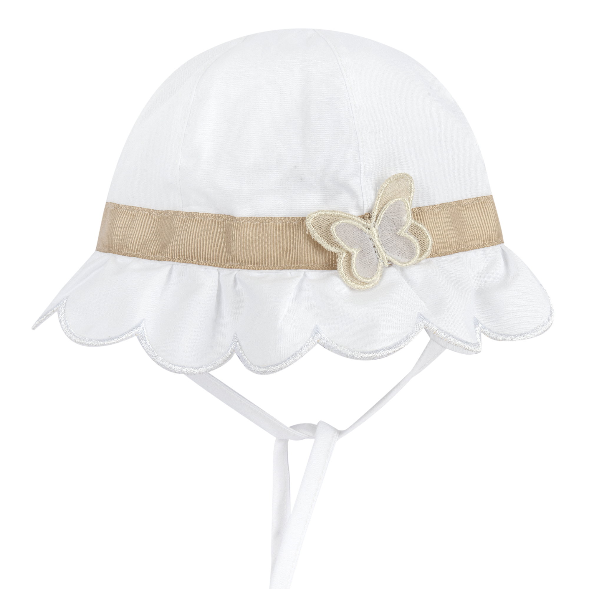 Abito CHICCO in cotone con balze in tulle e ricamo farfalla centrale - immagine 3