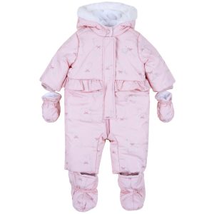 Tutone piumino invernale CHICCO per neonata color rosa con orsetti