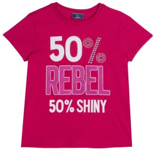 T-shirt CHICCO color ciliegio con scritte centrali
