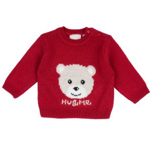 Maglioncino CHICCO color rosso con orsetto