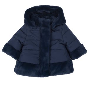 Cappotto giubbino invernale CHICCO color blu con pelliccetta