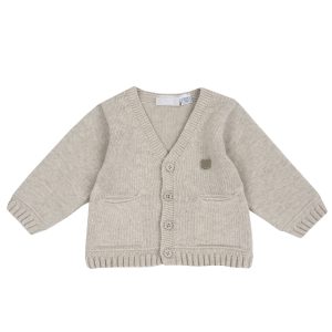 Cardigan CHICCO invernale cerimonia color beige in misto cotone e lana