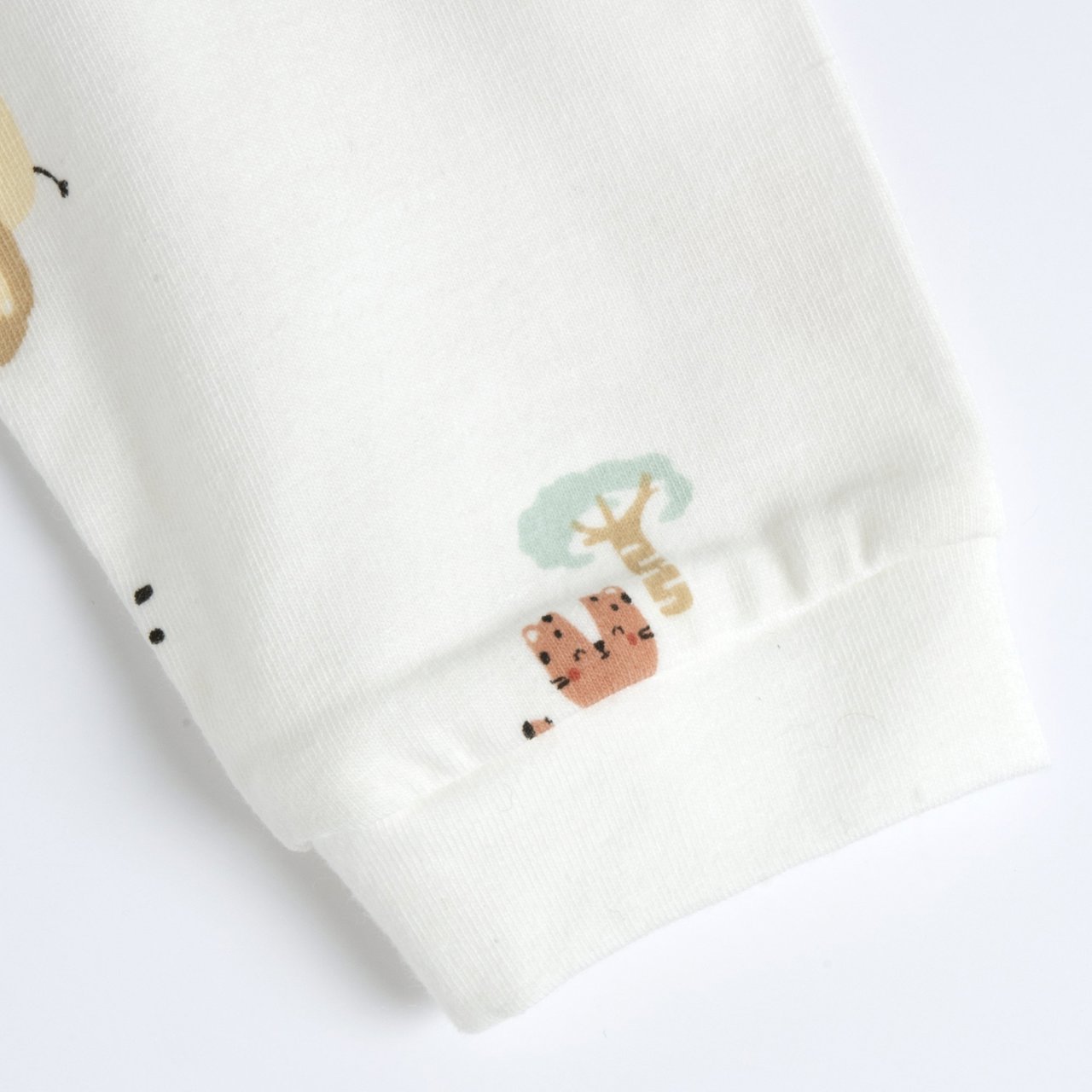 Tutina CHICCO, manica lunga in cotone interloc, color avorio con stampa animaletti - immagine 5