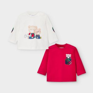 Set due magliette MAYORAL per neonato con stampe centrali