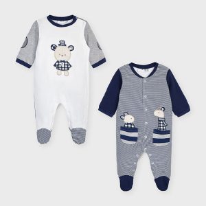 Set di due tutine MAYORAL in cotone interlock color nettuno