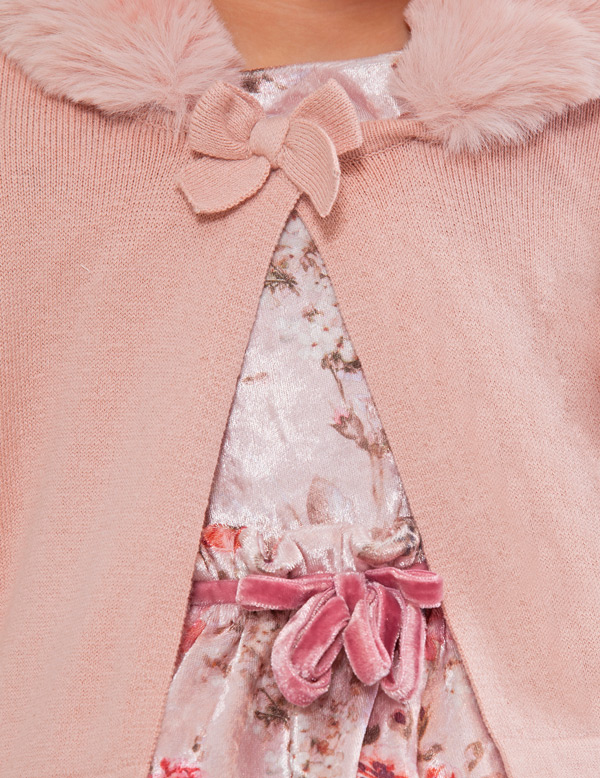 Scaldacuore cerimonia ABEL & LULA in tricot con pellicciotto - immagine 3