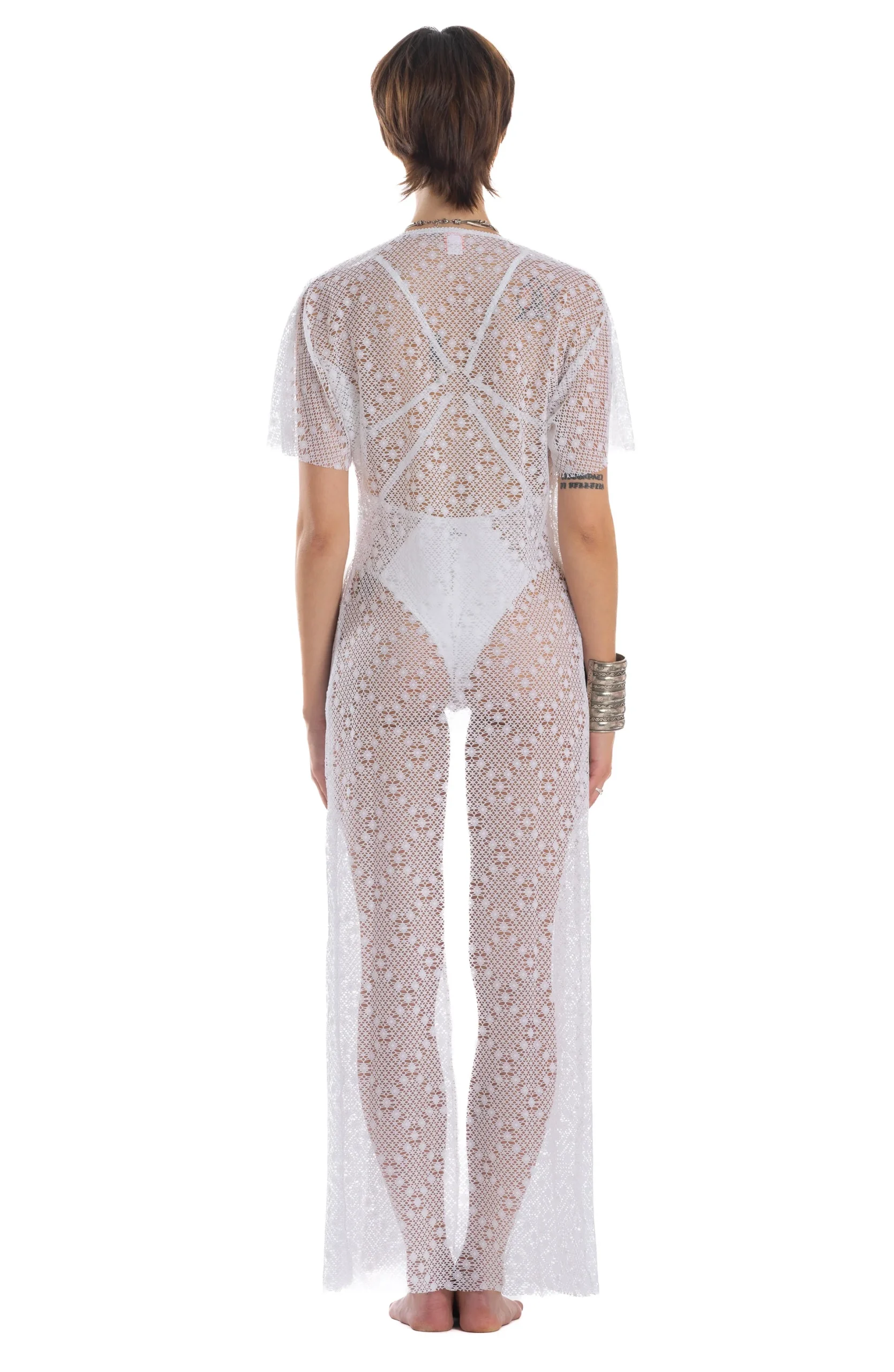 KIMONO Lungo Pizzo Poisson D'Amour - immagine 6