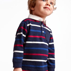 Polo MAYORAL invernale color blu a righe bianche e rosse