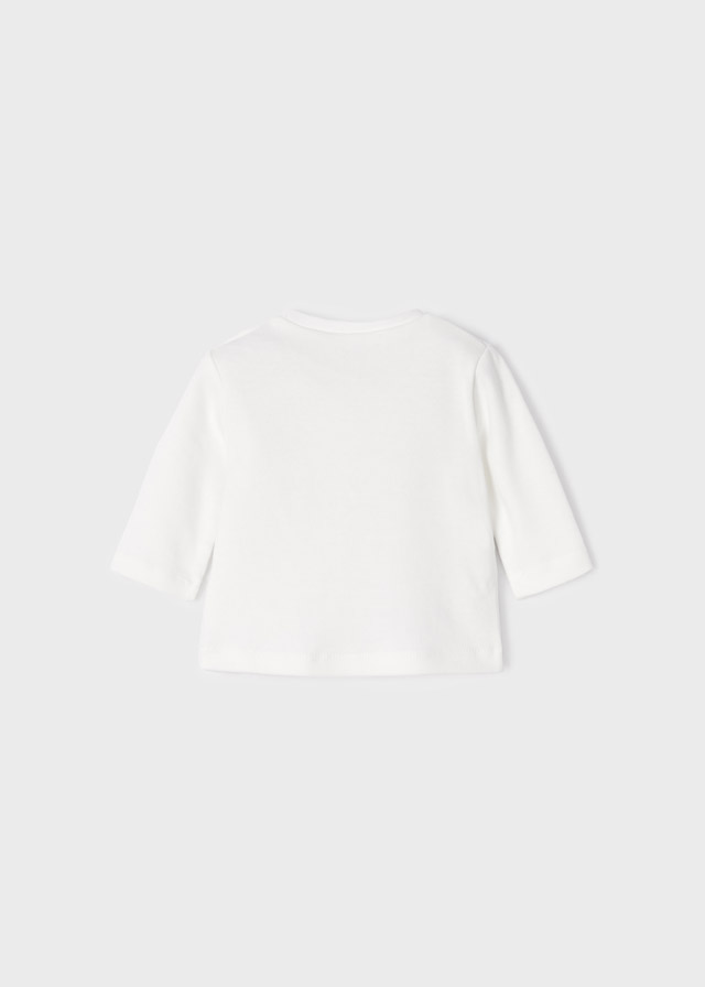 Set 3 pezzi invernali in tricot MAYORAL per neonata, t-shirt, salopette a pois e giacchina grigia - immagine 4