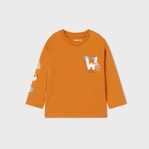 Maglietta t-shirt MAYORAL  per bambino color arancione