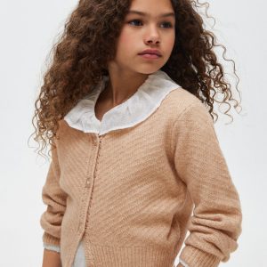 Cardigan MAYORAL Natale cerimonia per ragazza color beige