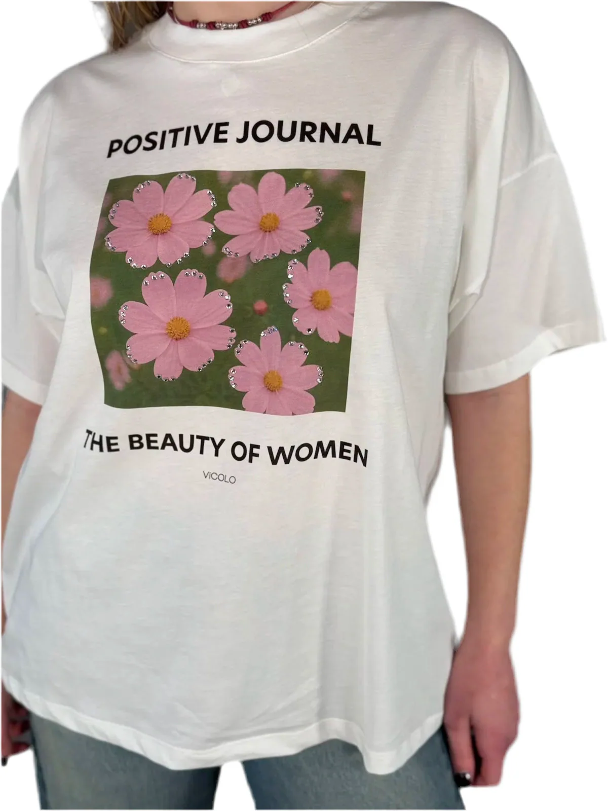 Vicolo donna t-shirt RD0834 E25 PANNA - immagine 3