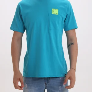 Fabrik Uomo T-shirt Azzurro Smeraldo M1ELIO03