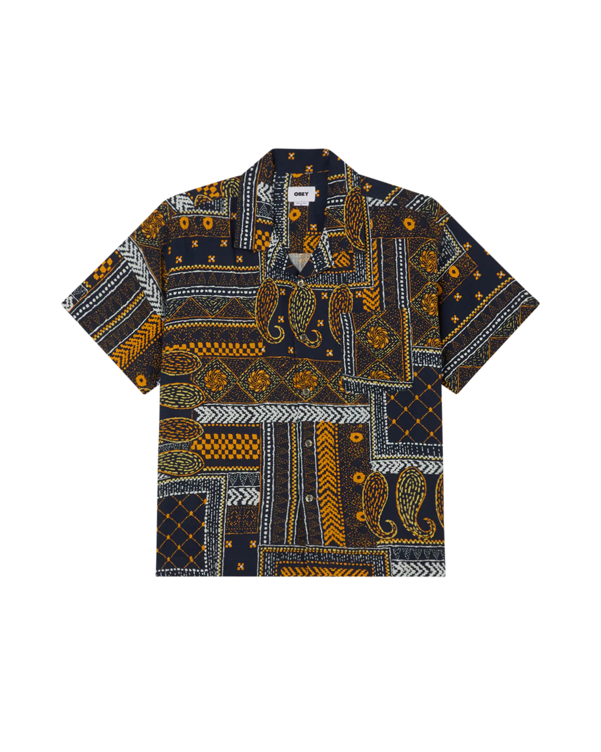 Obey uomo camicia Archie Woven 22MC0001395 nvy - immagine 2