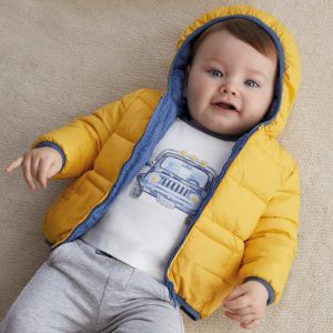 Giubbottino autunnale – invernale MAYORAL reversibile giallo e finto jeans