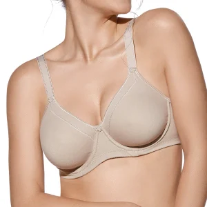 Reggiseno contenitivo in cotone traspirante con ferretto senza imbottitura