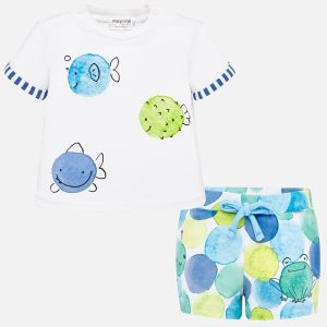 Completo mare MAYORAL per neonato, t-shirt + boxer