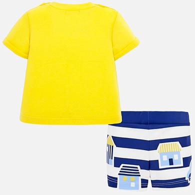 Completo mare MAYORAL per neonato, t-shirt + boxer tema macchinine - immagine 3