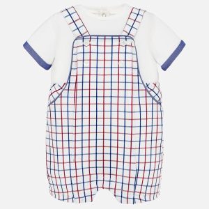 Completo pagliaccetto MAYORAL per neonato, t-shirt + salopette