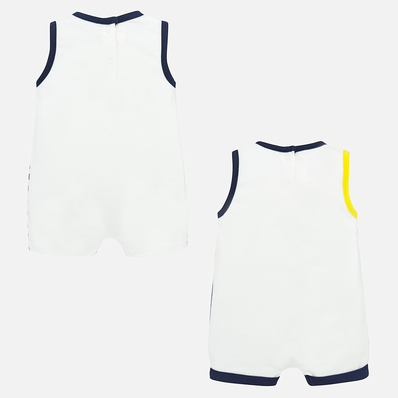 Set di 2 pagliaccetti MAYORAL per neonato, smanicati, tema macchinine - immagine 3