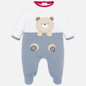 Tutina pigiamino MAYORAL, manica lunga, modello girocollo, orsetto decorativo