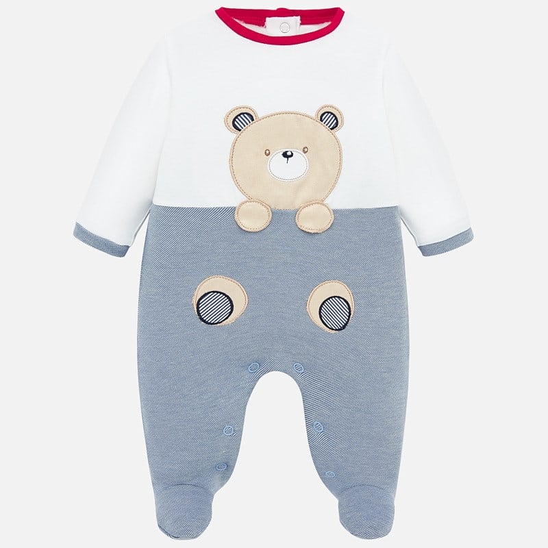 Tutina pigiamino MAYORAL, manica lunga, modello girocollo, orsetto decorativo