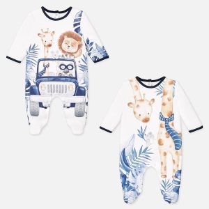 Tutina pigiamino MAYORAL, manica lunga modello girocollo – blu