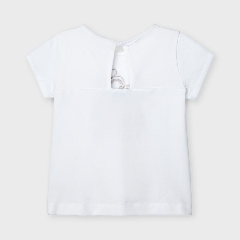 T-shirt MAYORAL per bambina modello con frangette color corallo - immagine 7