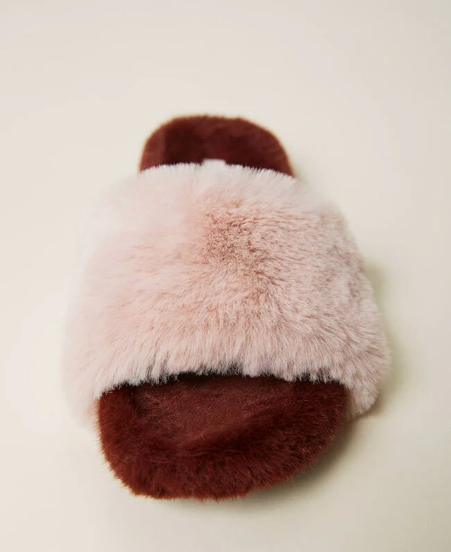 Ciabatte Pelo bicolore Twinset - immagine 5