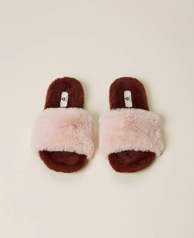 Ciabatte Pelo bicolore Twinset - immagine 7