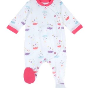 Tutina pigiamino CHICCO per neonata color bianco con unicorni all over