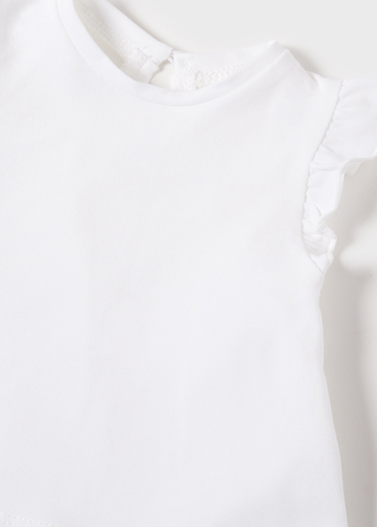 Completo MAYORAL in cotone con salopette color corallo - immagine 5