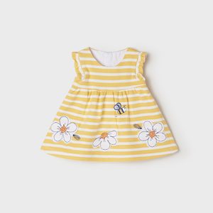 Abito MAYORAL in jersey di cotone modello prendisole color giallo margherite