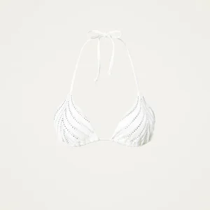 Triangolo  e Slip da bagno con ricamo  Twinset