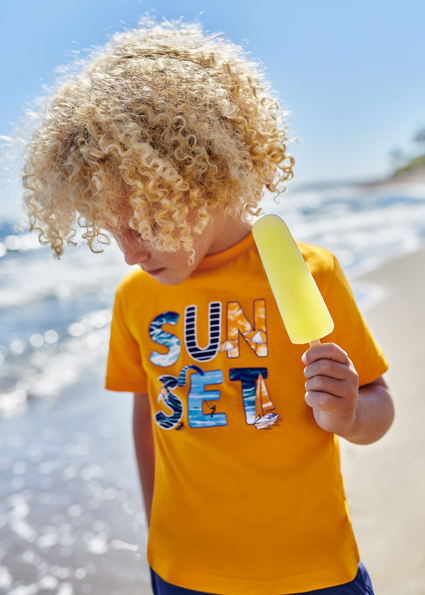 Completo corto in cotone MAYORAL per bambino con 2 t-shirts + pantaloncino - immagine 7