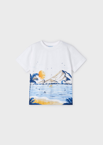 Completo corto in cotone MAYORAL per bambino con 2 t-shirts + pantaloncino - immagine 4