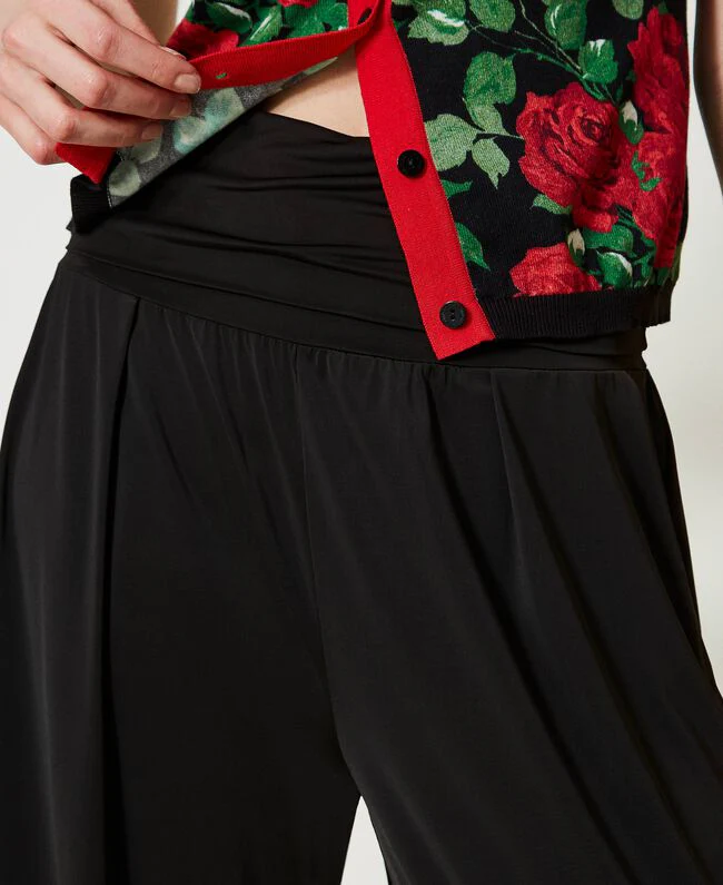 Pantaloni ampi con fascia alta Twinset - immagine 9