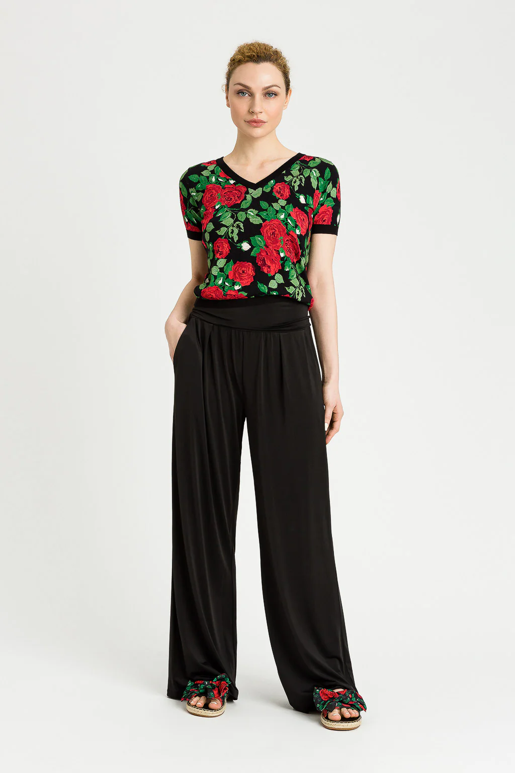 Pantaloni ampi con fascia alta Twinset - immagine 7