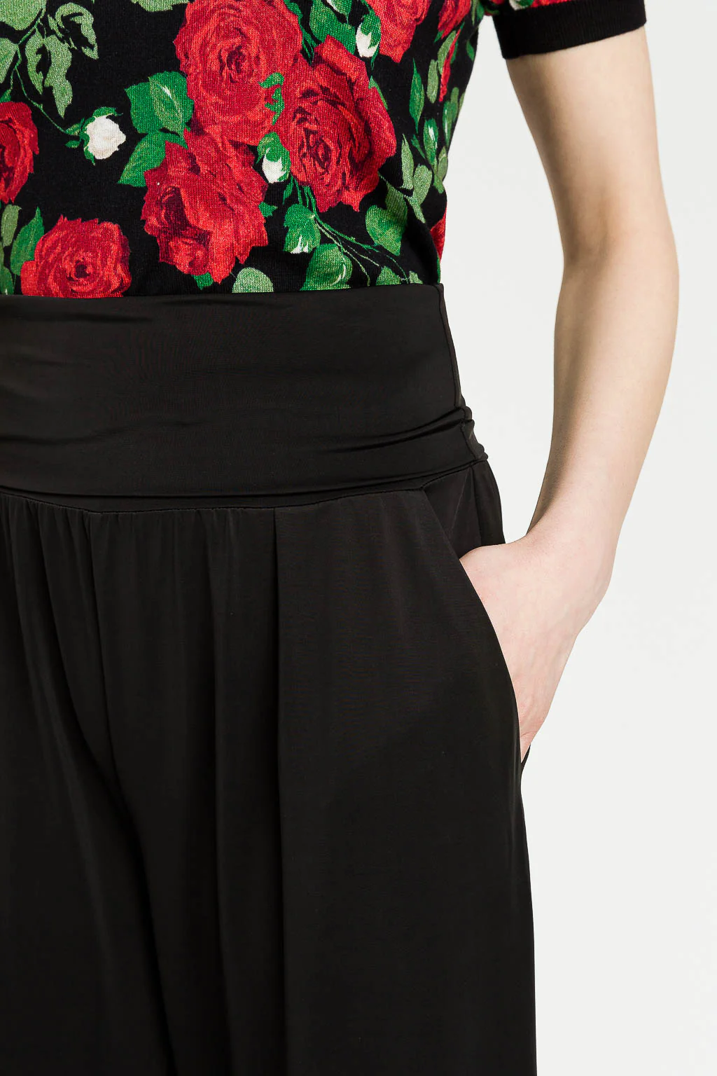 Pantaloni ampi con fascia alta Twinset - immagine 8